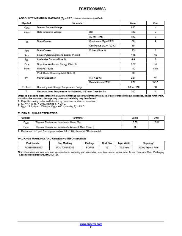 FCMT099N65S3