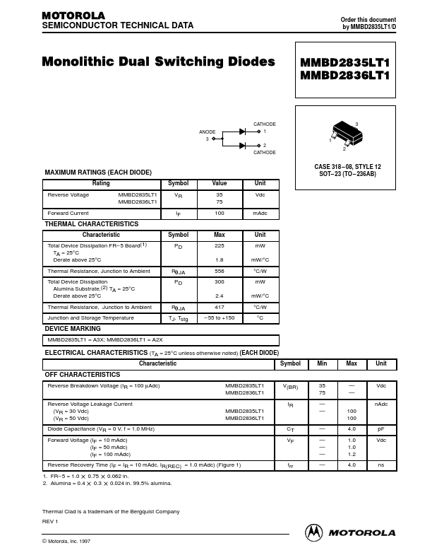 MMBD2836LT1