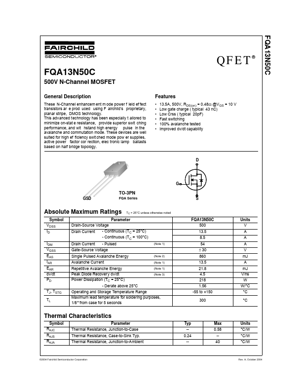 FQA13N50C