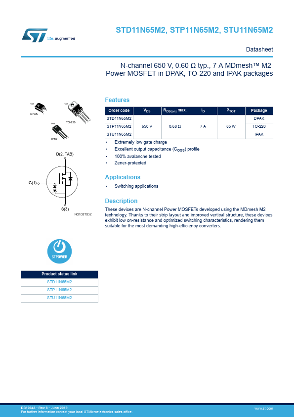 STP11N65M2