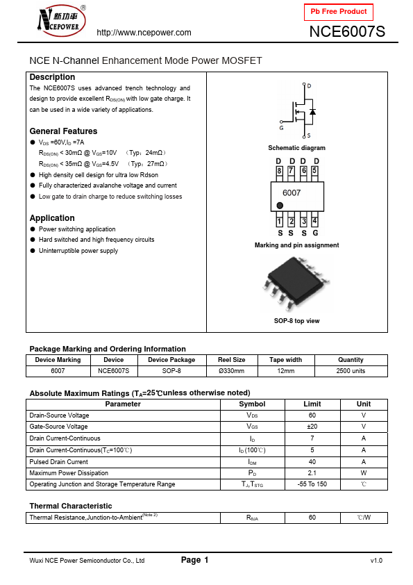 NCE6007S