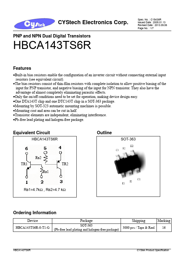 HBCA143TS6R