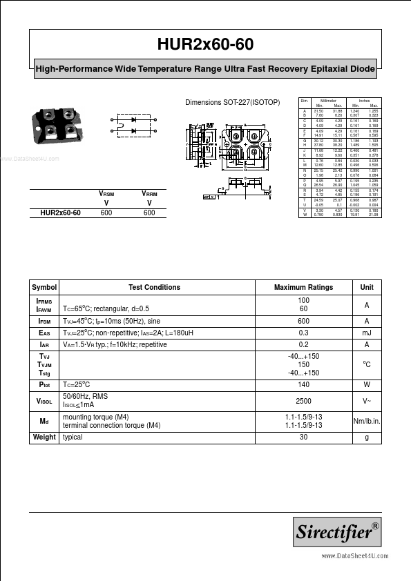 HUR2X60-60