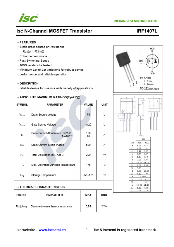 IRF1407L