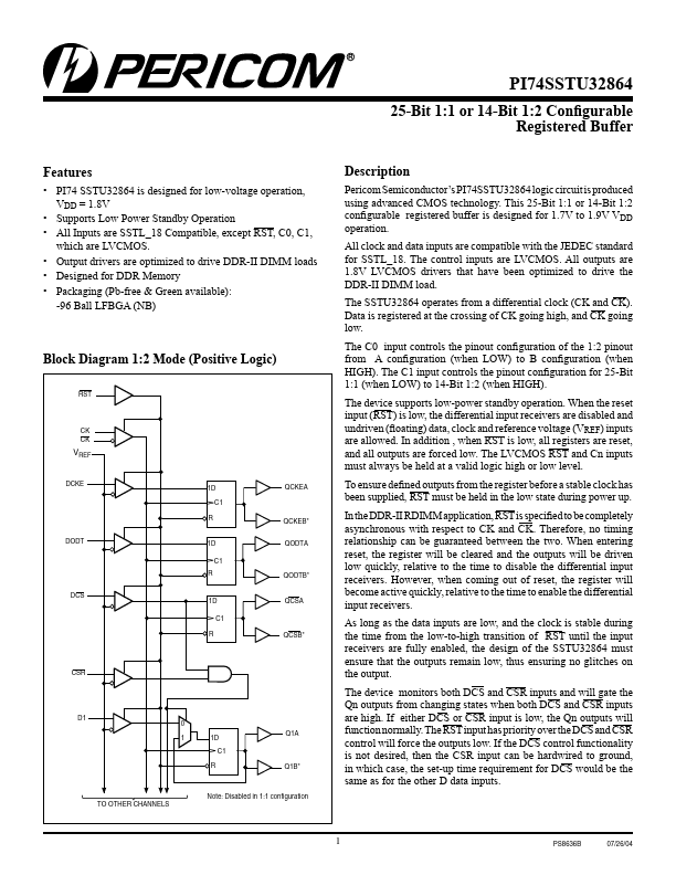 PI74SSTU32864