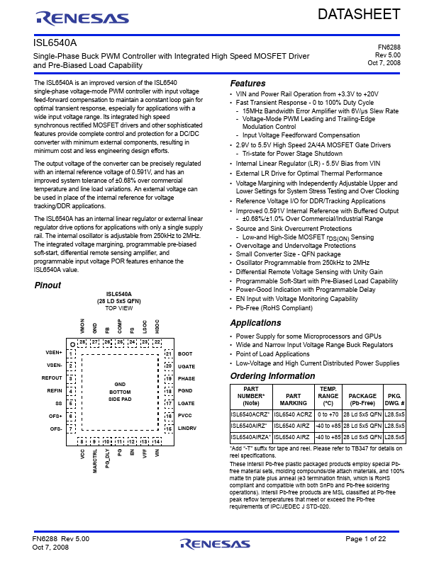 ISL6540A