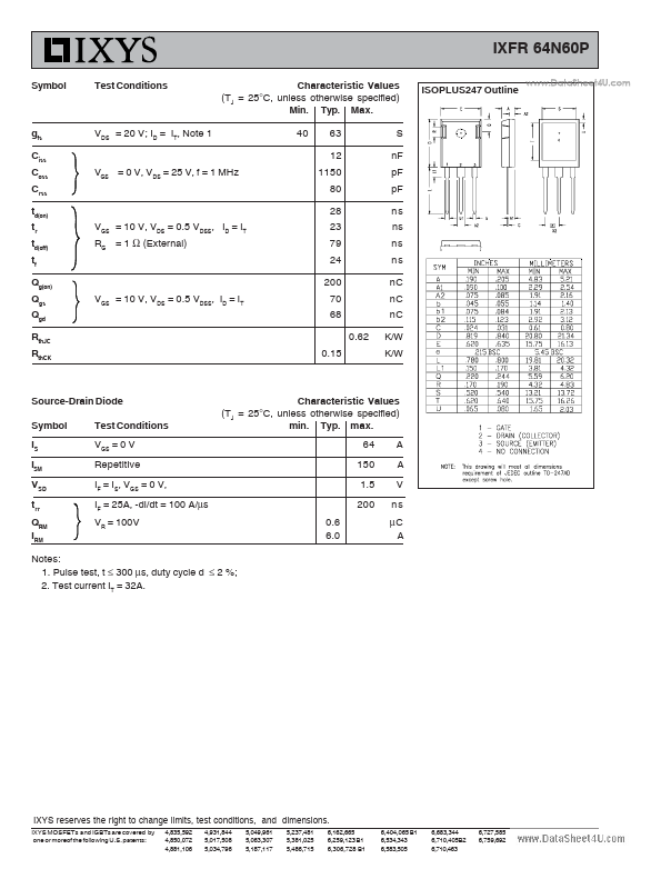 IXFR64N60P