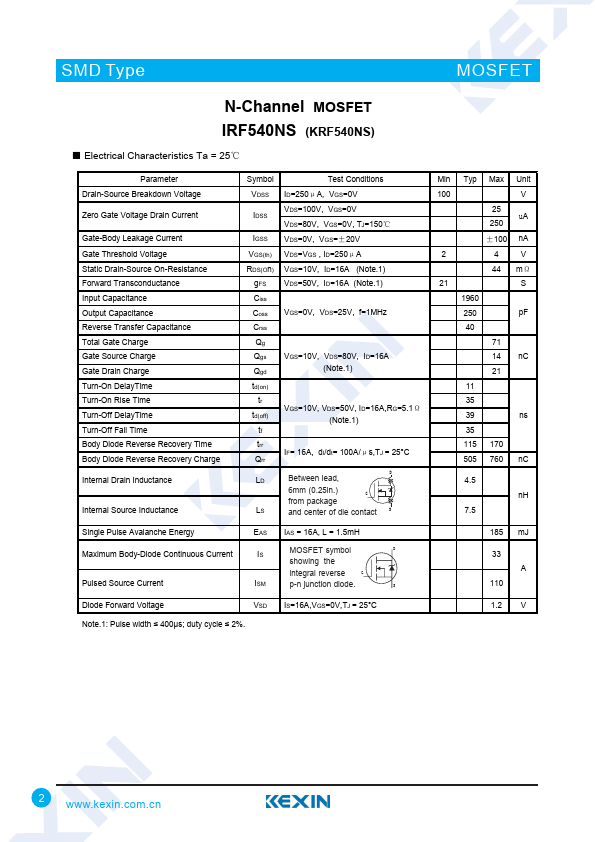 IRF540NS