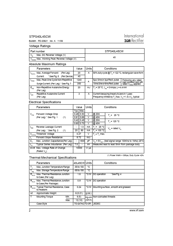 STPS40L45CW