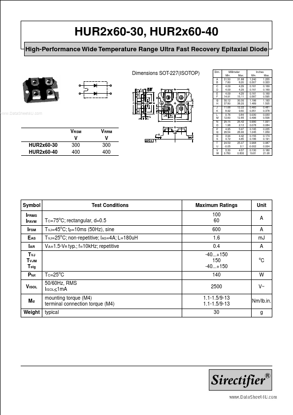 HUR2X60-30