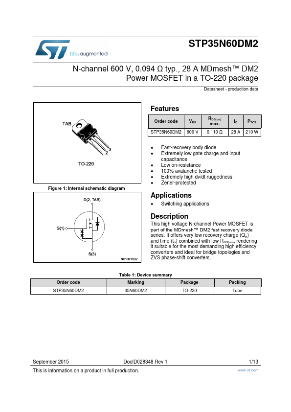 STP35N60DM2