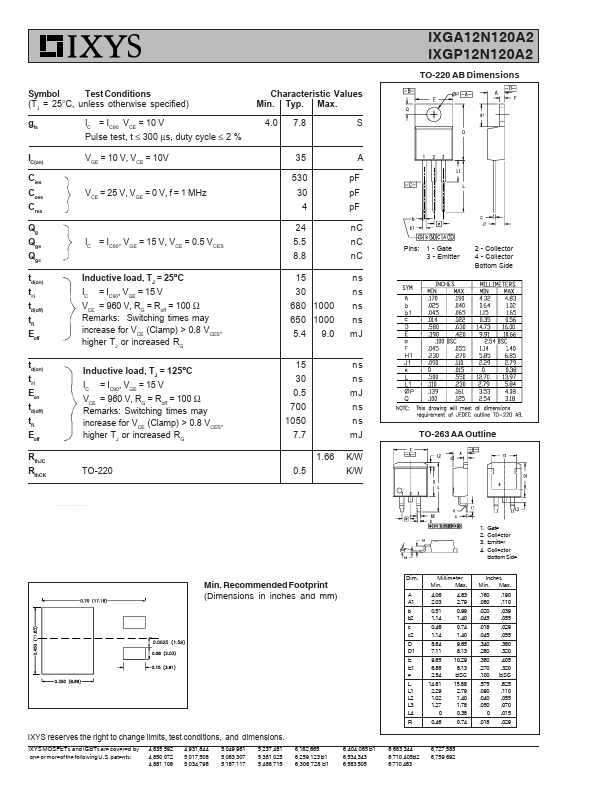 IXGP12N120A2