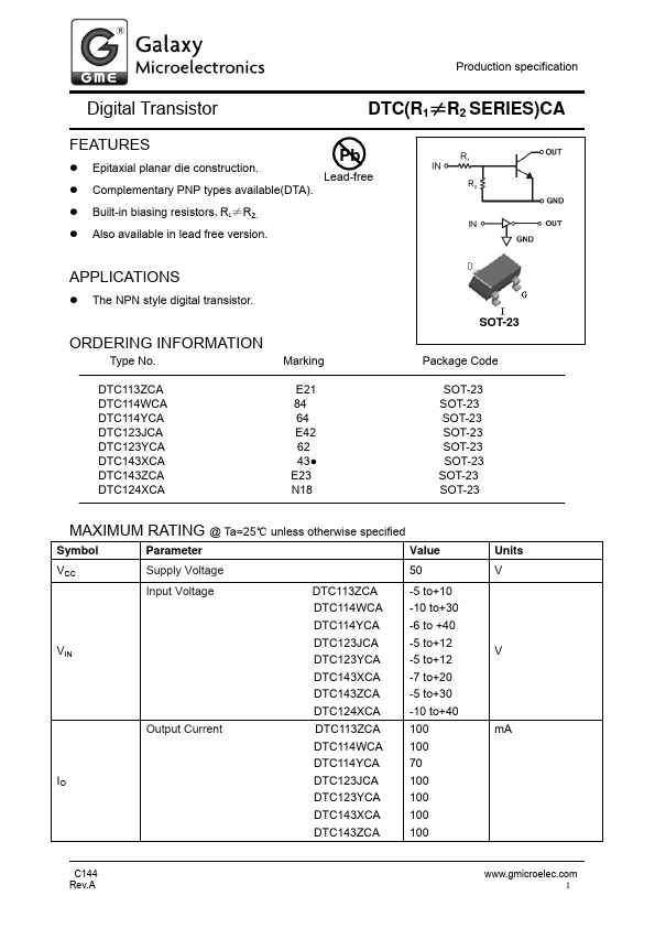 DTC114YCA