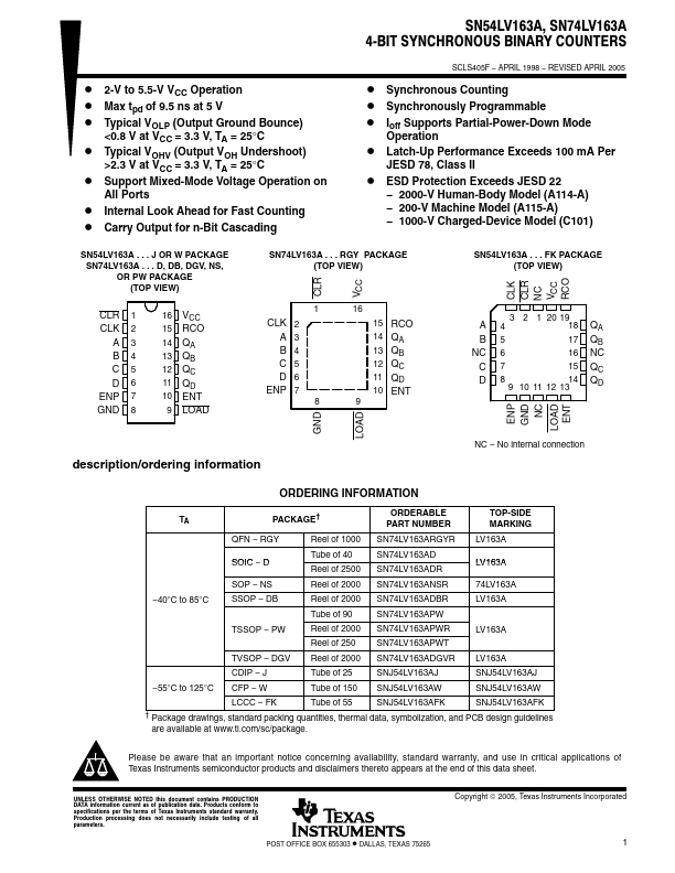 SN54LV163A