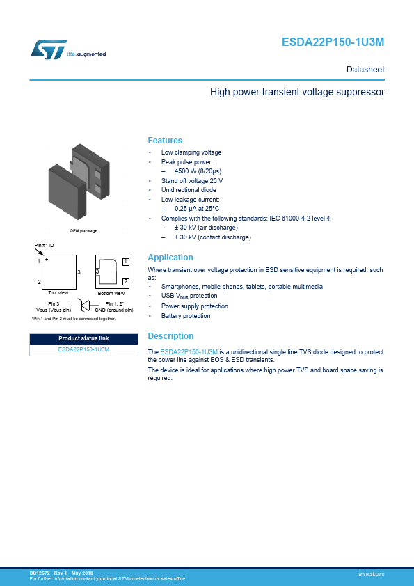 ESDA22P150-1U3M