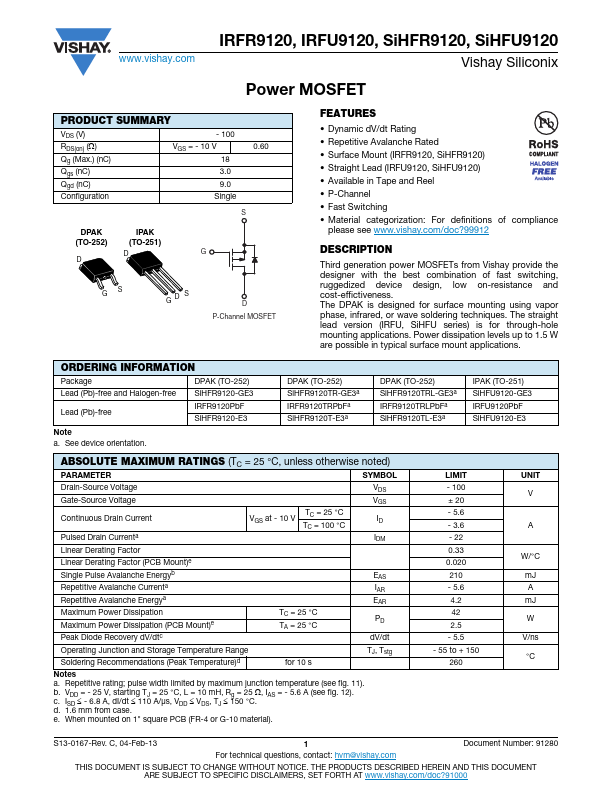 SiHFR9120