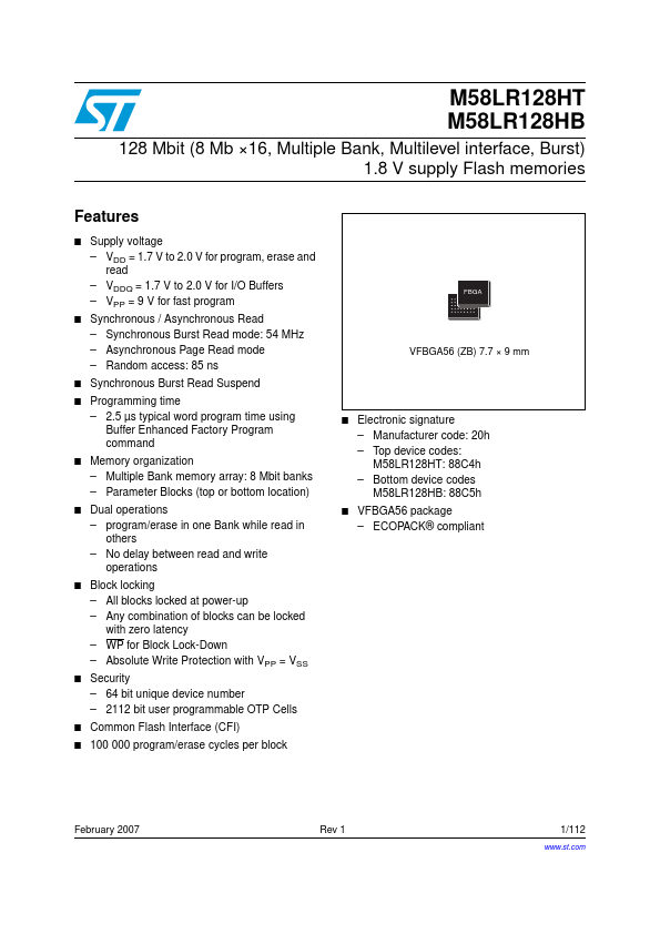 M58LR128HT