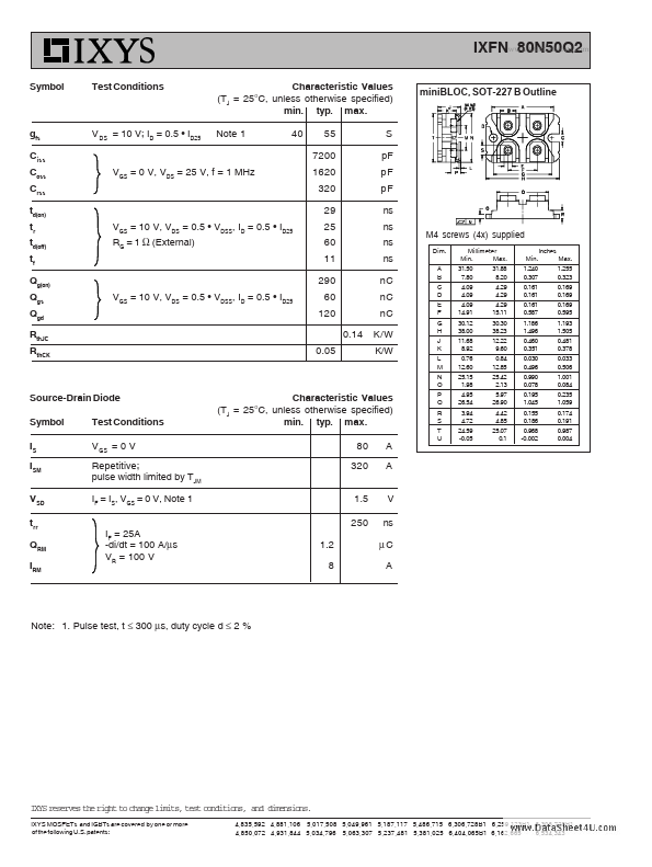 IXFN80N50Q2