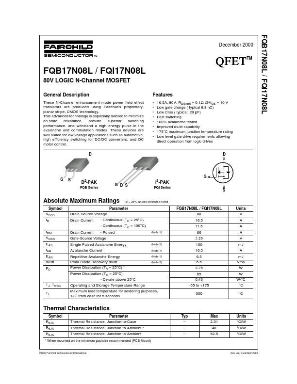 FQI17N08L