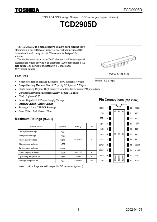 TCD2905D