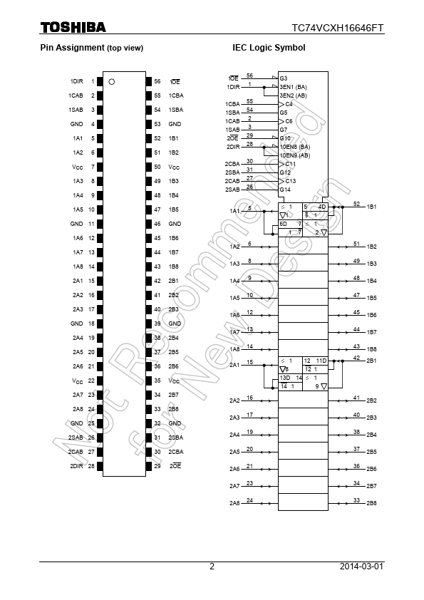 TC74VCXH16646FT