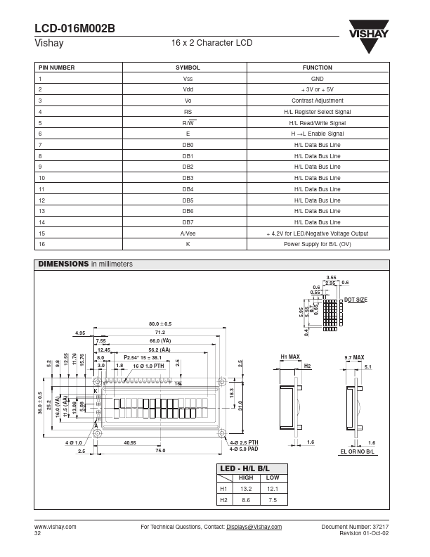 LCD-016M002B