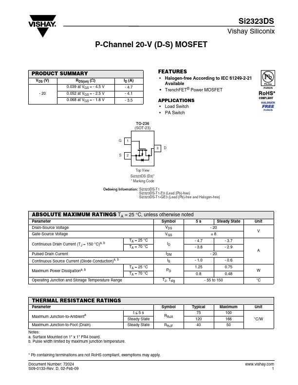 SI2323DS