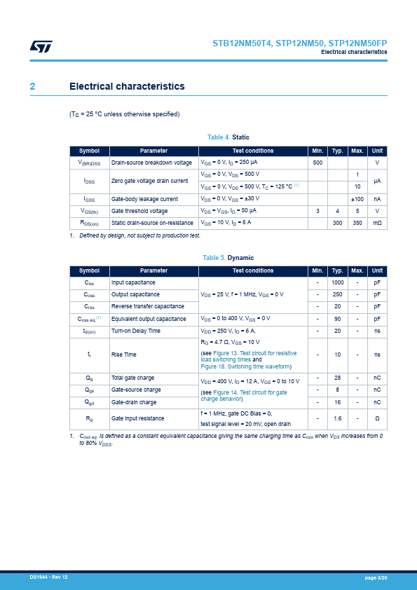 STB12NM50T4