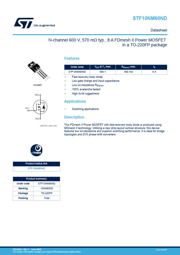 STF10NM60ND