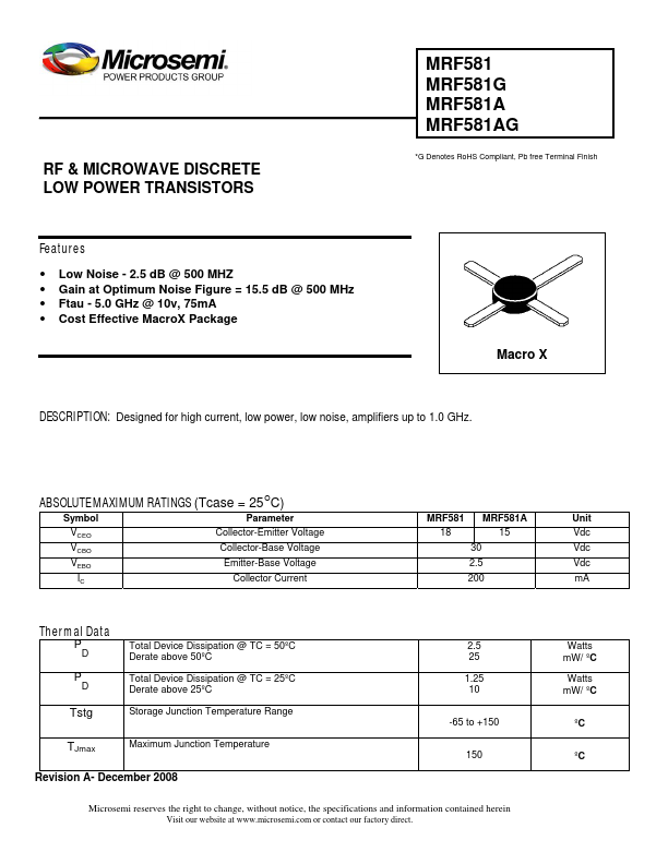 MRF581AG