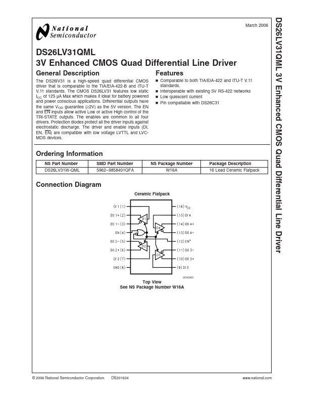 DS26LV31QML