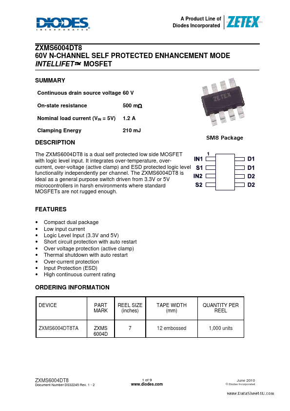 ZXMS6004DT8