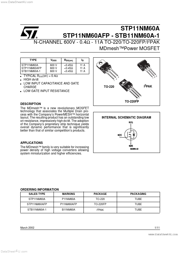 STB11NM60A-1