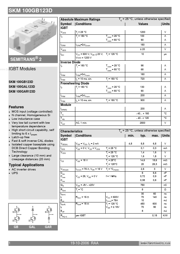 SKM100GB123D