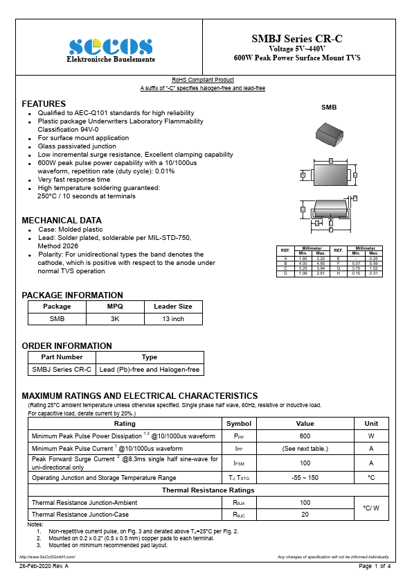 SMBJ220CACR-C