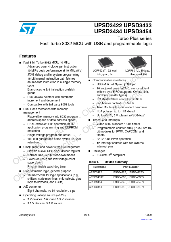 UPSD3422EV