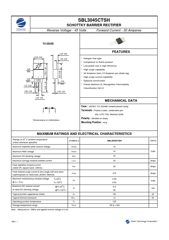 SBL3045CTSH