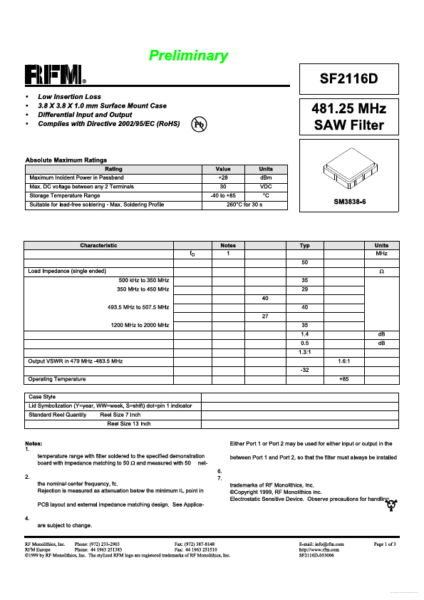 SF2116D