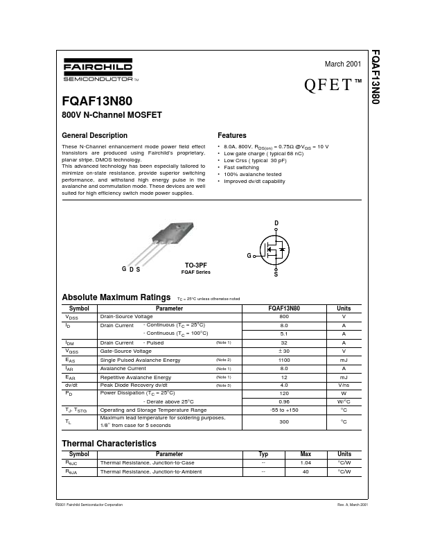 FQAF13N80