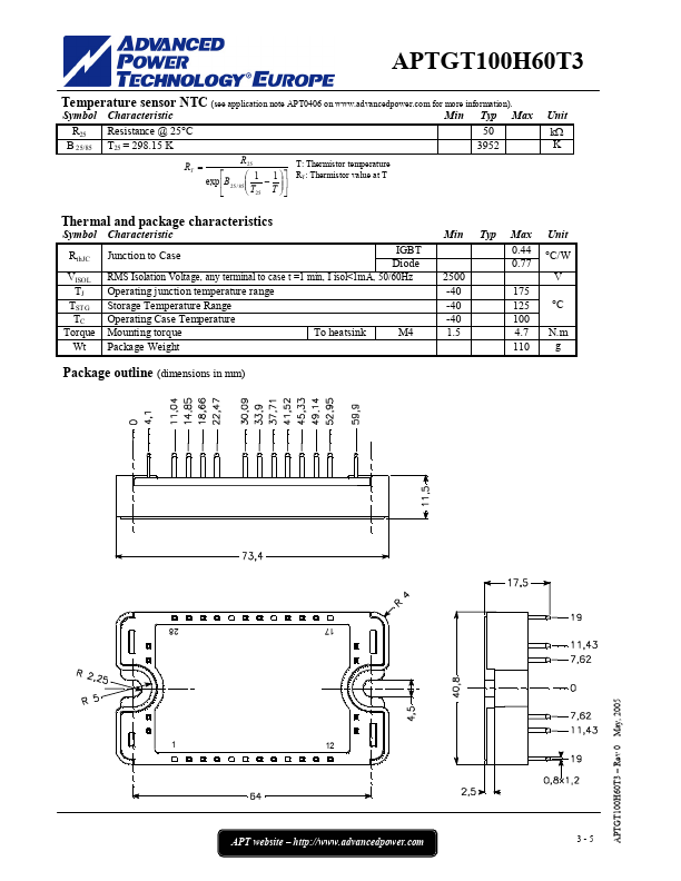 APTGT100H60T3