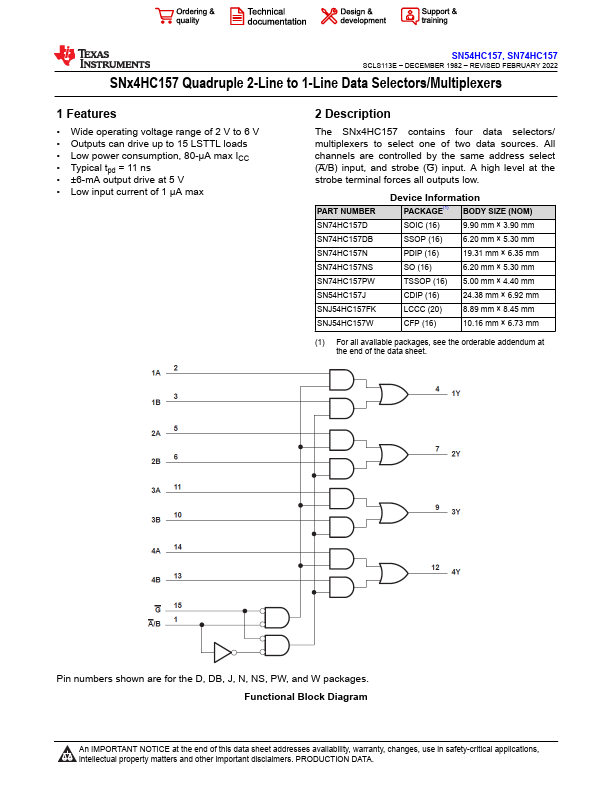 54HC157