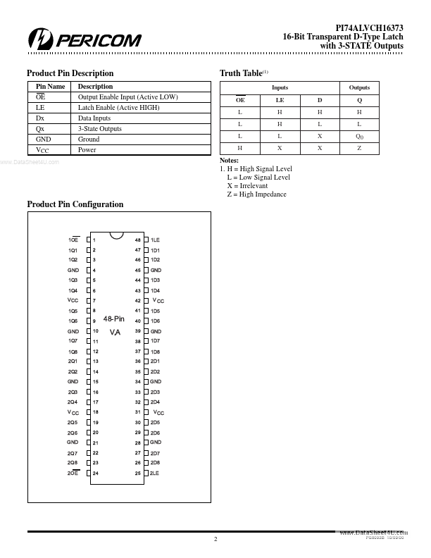 PI74ALVCH16373