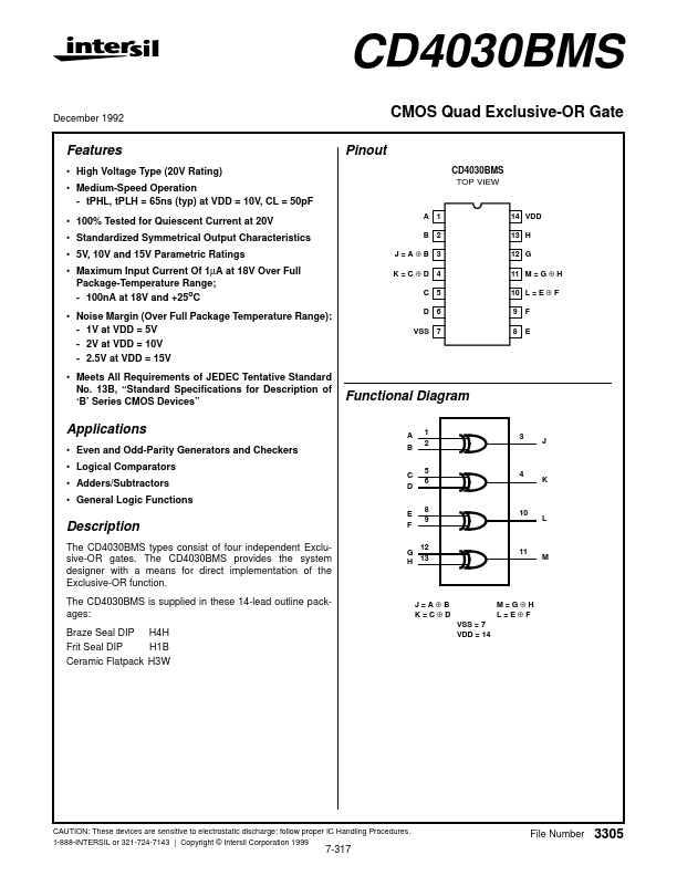 CD4030BMS