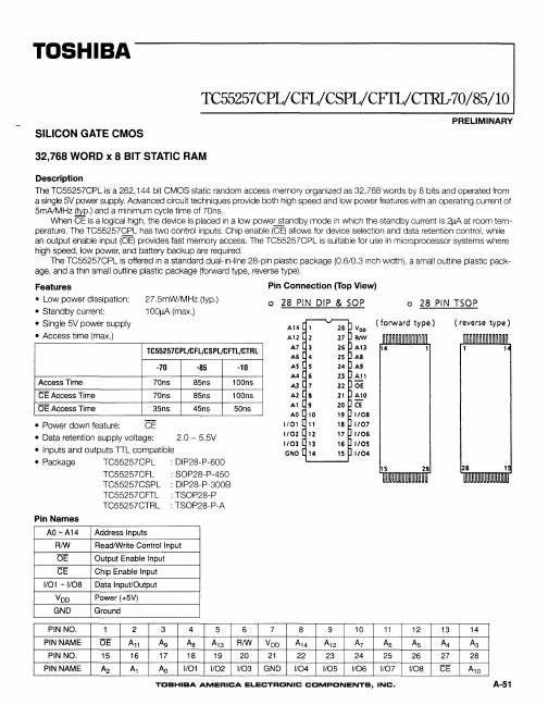 TC55257CTRL-85