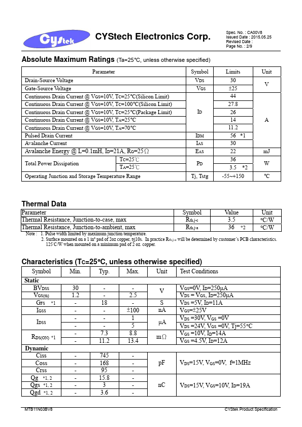 MTB11N03BV8