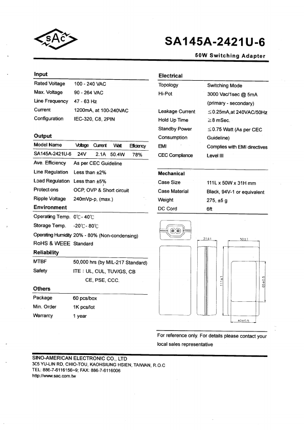 SA145A-1240U-6