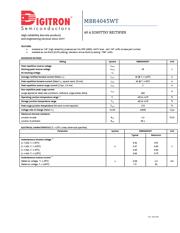 MBR4045WT