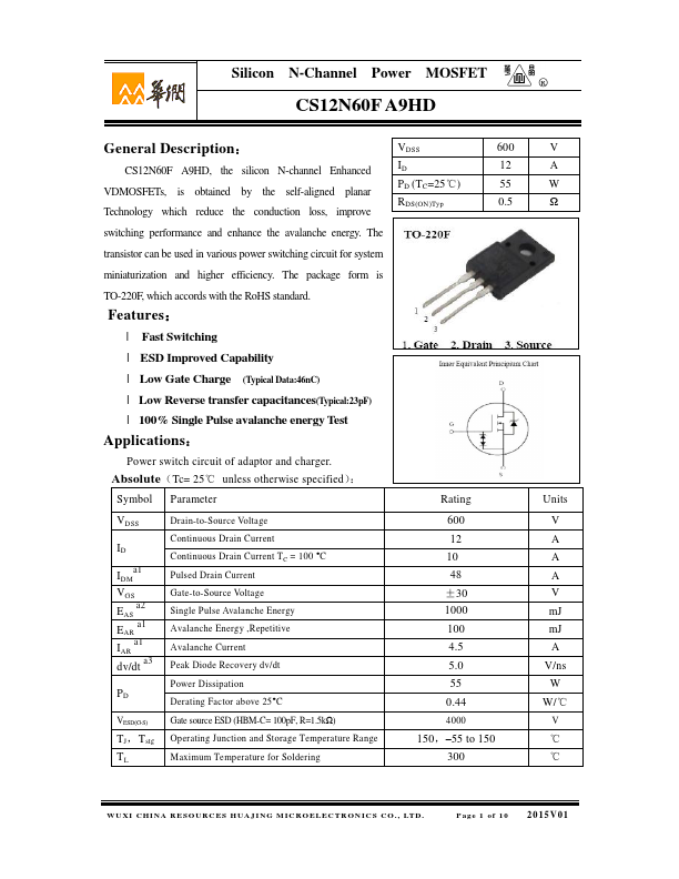 CS12N60FA9HD