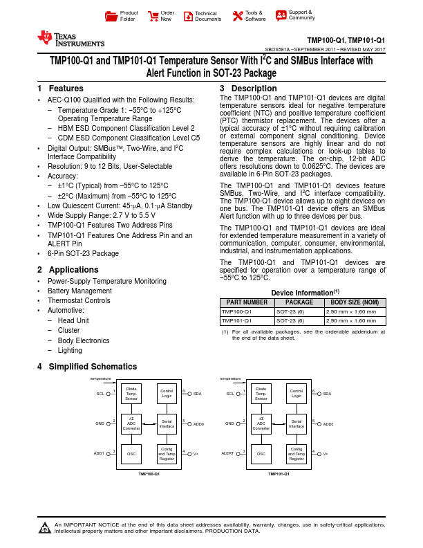 TMP100-Q1