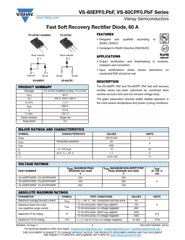 VS-60CPF04PbF